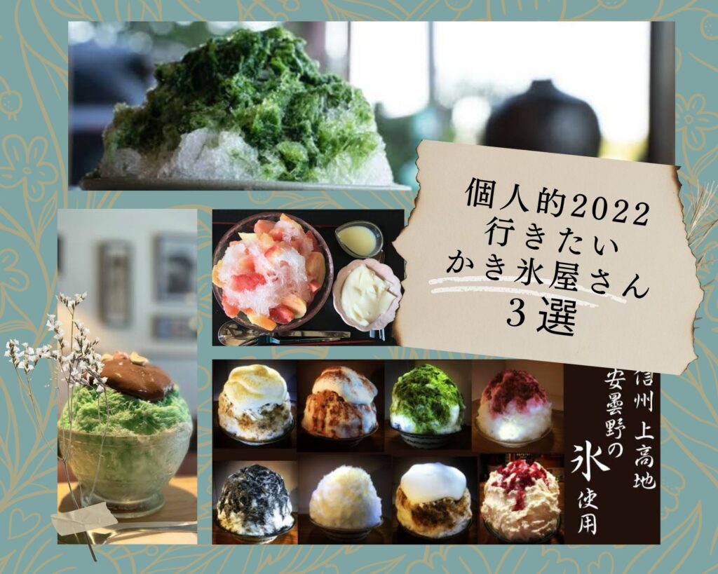 個人的！！「2022年一宮で行きたいかき氷屋さん」3選　夏といえばかき氷♪